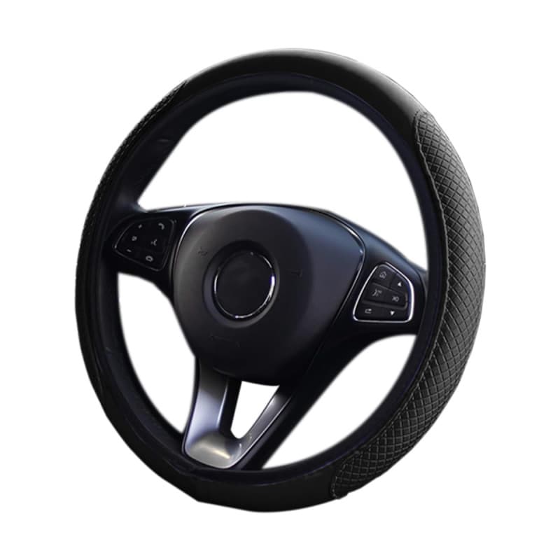 Couvre Volant Voiture en Cuir Microfibre, élastique, Respirante, Antidérapante, 37-38 cm, Housse Volant Voiture pour Hommes et F