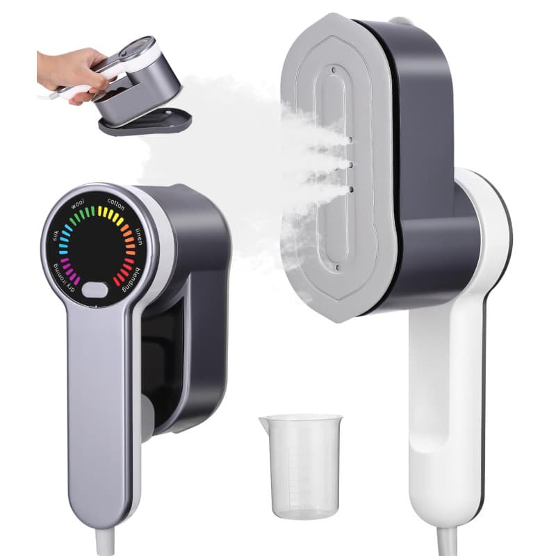 Defroisseur Vapeur Fer à Repasser Vertical, 1200W Fer à Repasser Portable, Voyage Vapeur Steamer 2 en 1 Mode avec Réservoir 120m