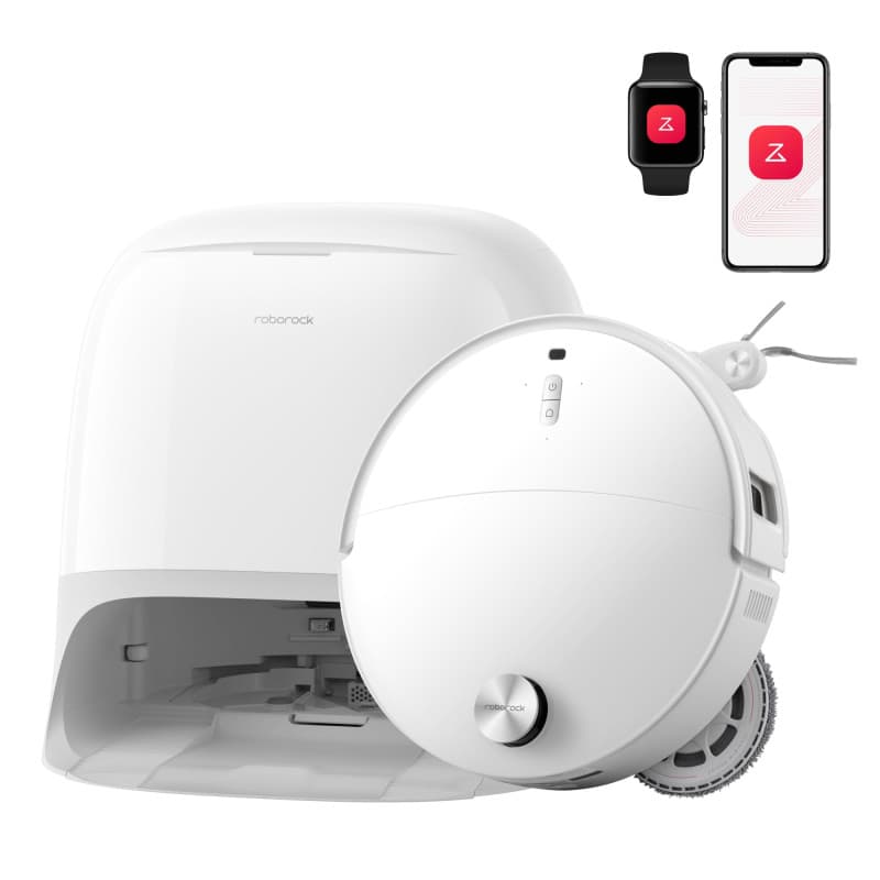 roborock Qrevo Curv 2 Pro Robot Aspirateur Laveur avec Station 3.0, 25000 Pa, Lavage à l'eau Chaude à 100 °C, Double Anti-enchev