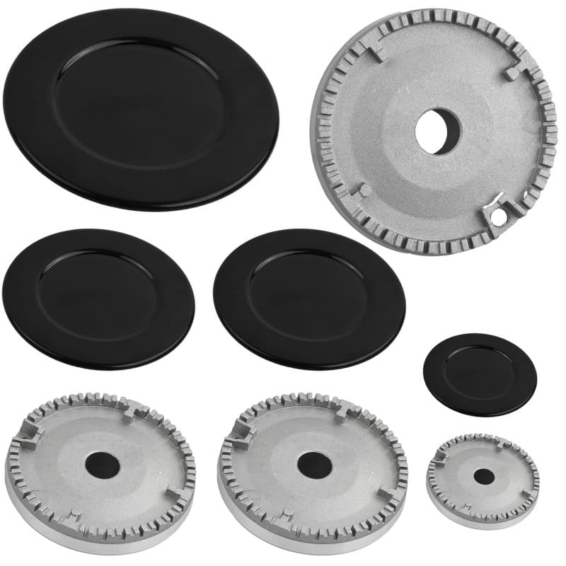 Natuce 4 pcs Chapeaux de Brûleurs, Brûleur Cuisinière à Gaz, Chapeau de Couronne de BrûLeur à Gaz, pour Plaques de Cuisson Arist