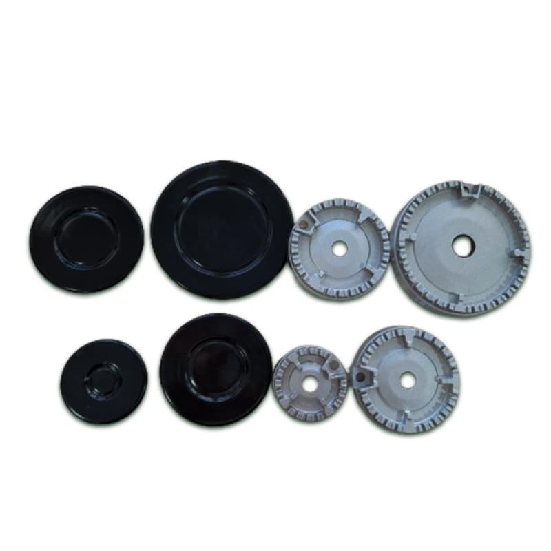 DL SERVICE 4 Brûleurs + 4 Couvre - Feux pour Cuisinières à Gaz Ariston Nardi et autres marques, Lot de 8 pièces pour cuisinières