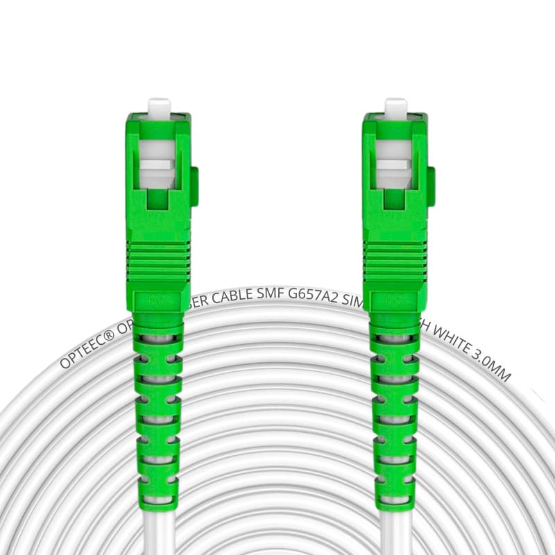 opteec® - Câble Fibre Optique Blindé - 20M - ORANGE/SFR/BOUYGUES/SOSH/RED by SFR - Rallonge/Jarretière - SC-APC à SC-APC Renforc
