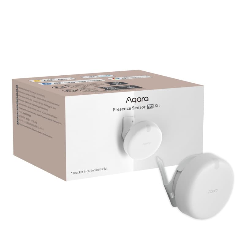 Aqara Capteur de présence FP2+ Support, capteur de Mouvement Filaire Radar mmWave, détection de Plusieurs Personnes et de Chute,
