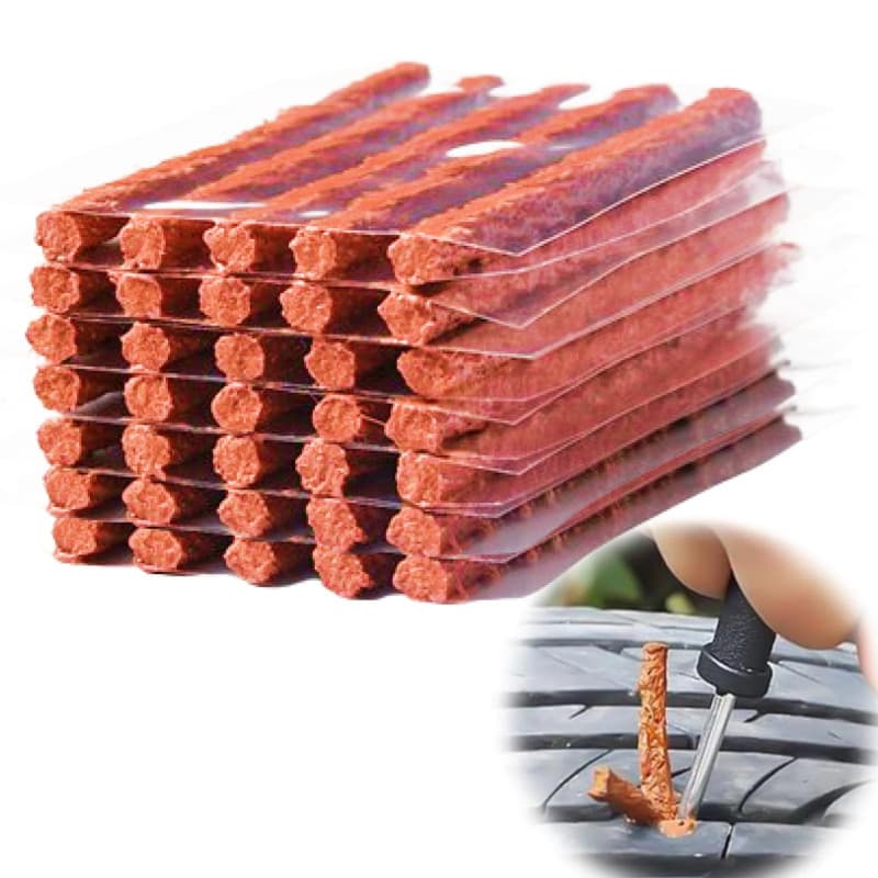 Hugwish 35pcs mèches crevaison voiture, kit réparation pneu, meche pneu crevaison, meche anti crevaison, kit réparation pneu pou