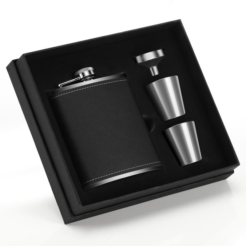 Kasanni Flasque a Alcool 8oz/230 ML Flasque Whisky Flasque Personnalisable Avec Deux Verres à Shot et un Entonnoir, la Flasque e
