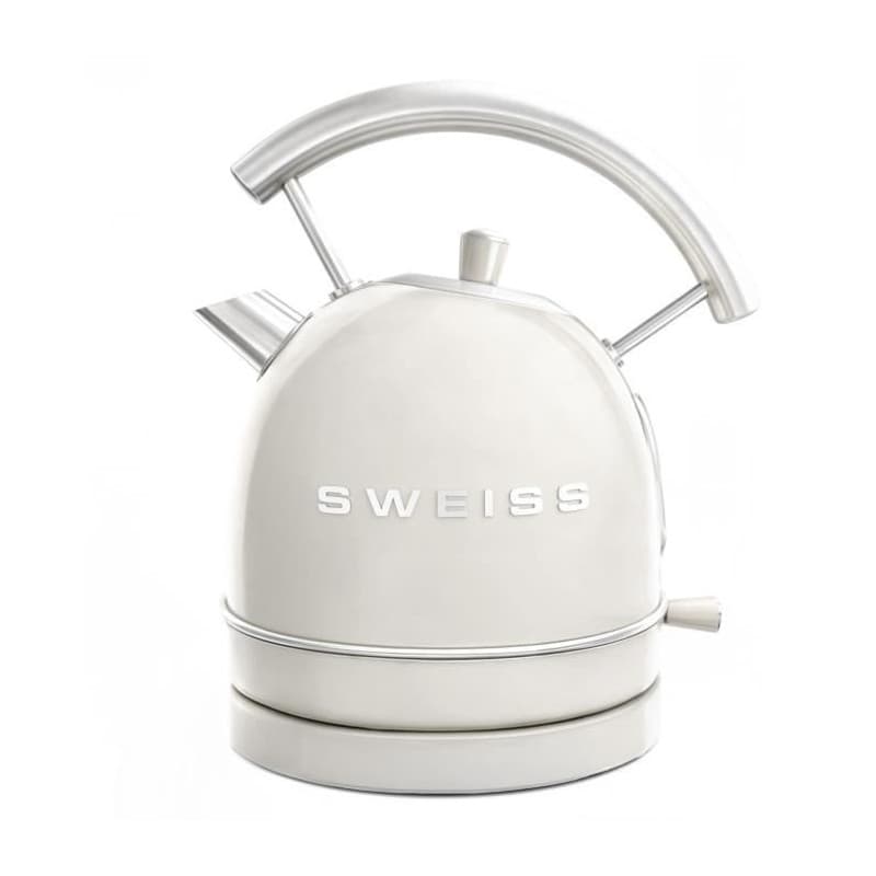 Bouilloire vintage - SWEISS - KTL8 - 2200 W - 1,8 L - Socle 360° - Beige