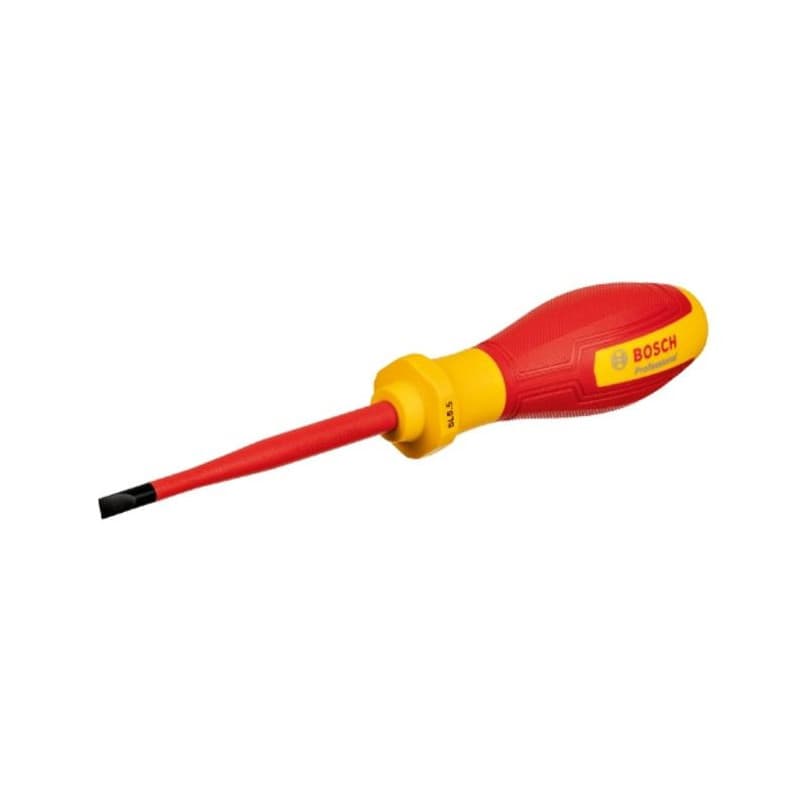 Bosch Professional tournevis VDE plat 5,5x100 (certifié jusqu'a 1 000 V, isolé avec un élastomere thermoplastique (TPE))