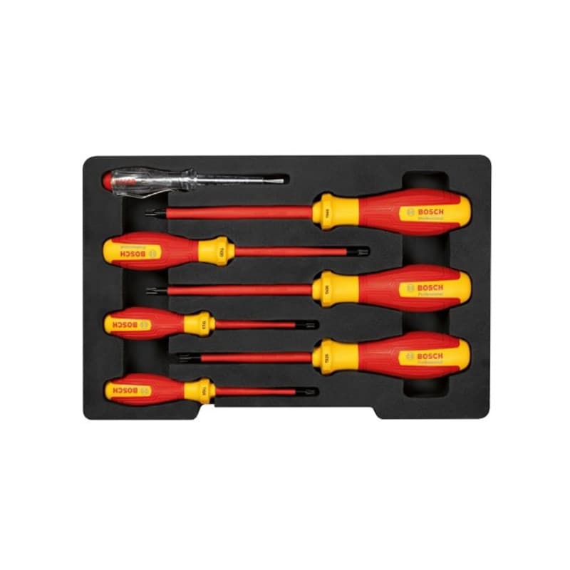 Bosch Professional Set de tournevis TX VDE (avec testeur de phase unipolaire 7 pieces)