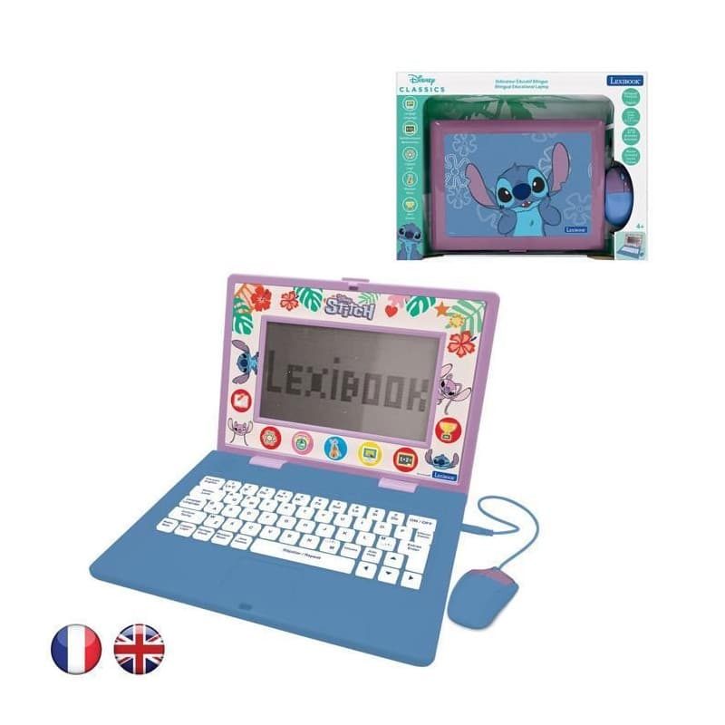 Ordinateur éducatif - LEXIBOOK - Stitch - 170 activités - Bilingue EN/FR - 7 catégories éducatives