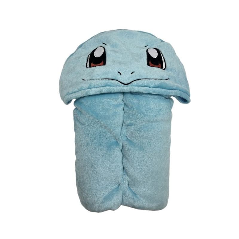 Plaid polaire a capuche 3D - POKEMON - Carapuce - 120 x 150 cm - Doux et coloré