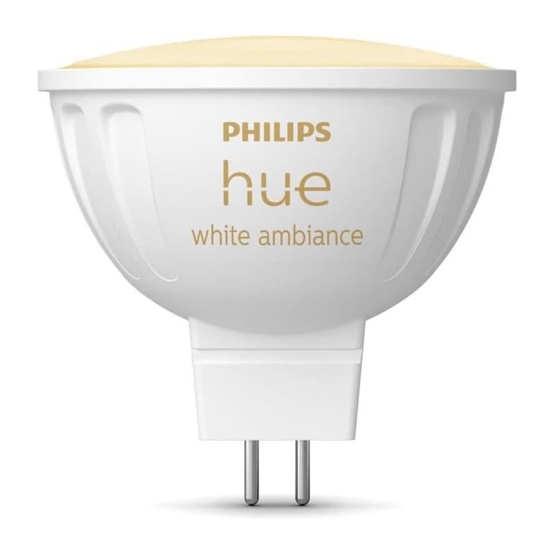 Ampoule connectée - PHILIPS HUE - MR16 - Lumiere blanche - Compatible bluetooth - Fonctionne avec App et voix