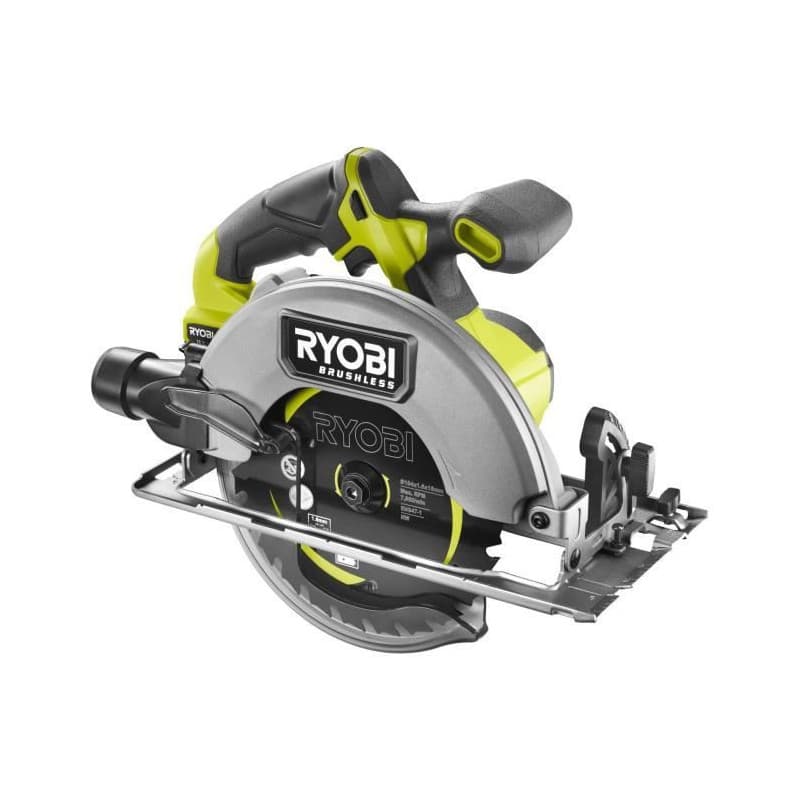 Scie circulaire - RYOBI - Brushless - Moteur sans charbons - 18V - Diam. 184 mm x 16 mm - 4 500 tr/min - Livrée avec 1 lame 24 d