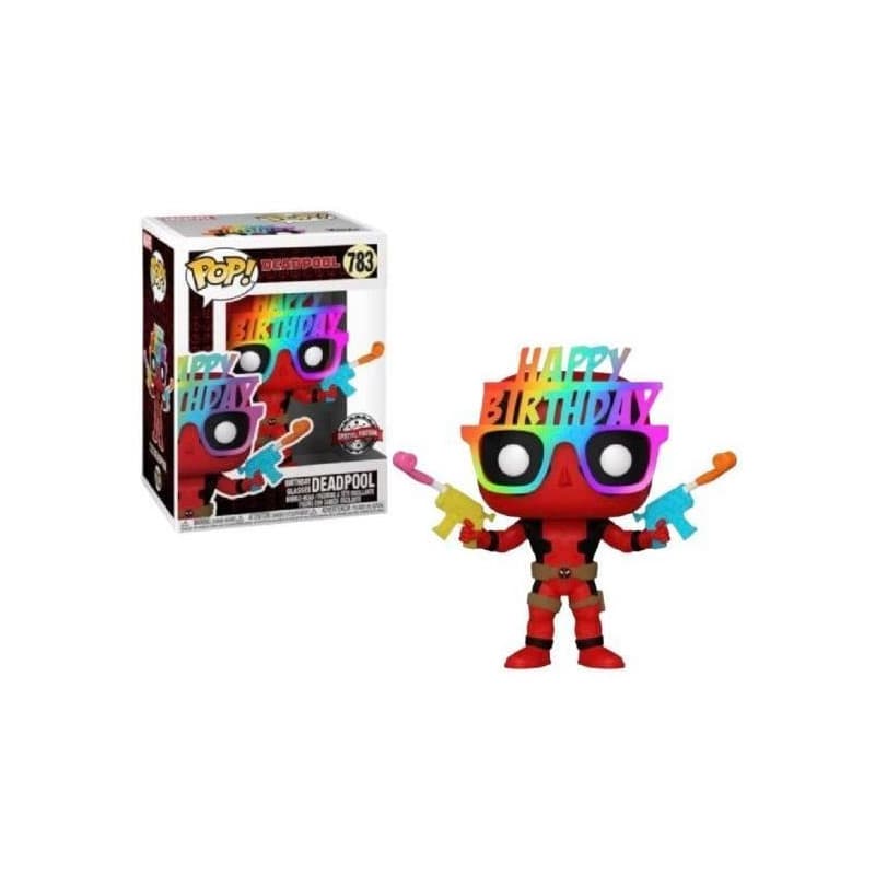 Figurine Funko Pop! Marvel : Deadpool Birthday Glasses Tete oscillante 783
