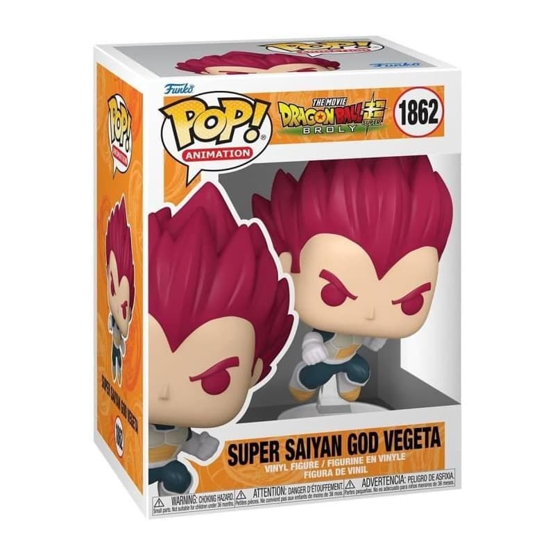 Figurine Funko Pop! - Dragon Ball - Super Saiyan God Vegeta - 9 cm - PVC - 1862