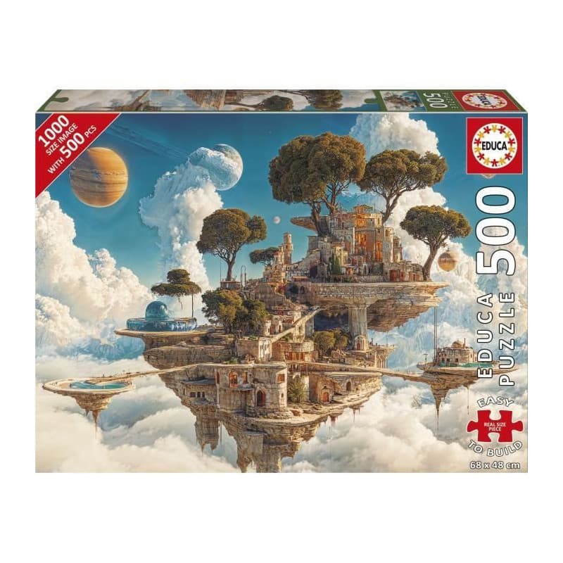 Puzzle - EDUCA - Royaume des Nuages - 500 pieces - Theme Fantastique - 48 x 68 cm