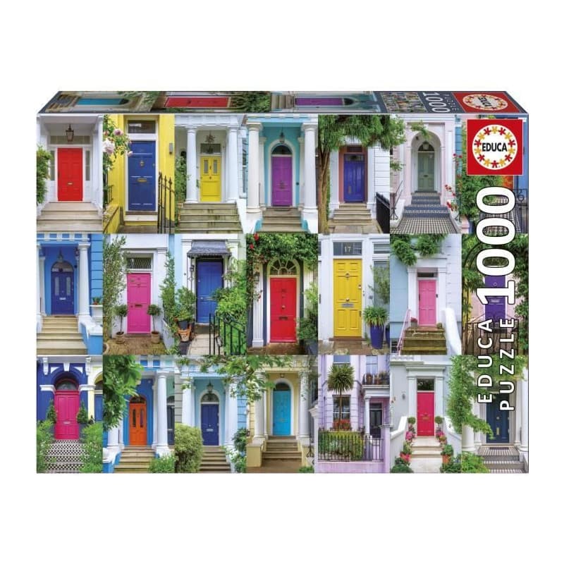 Puzzle - EDUCA - Portes de Notting Hill - 1000 pieces - Theme Architecture - 68 x 48 cm