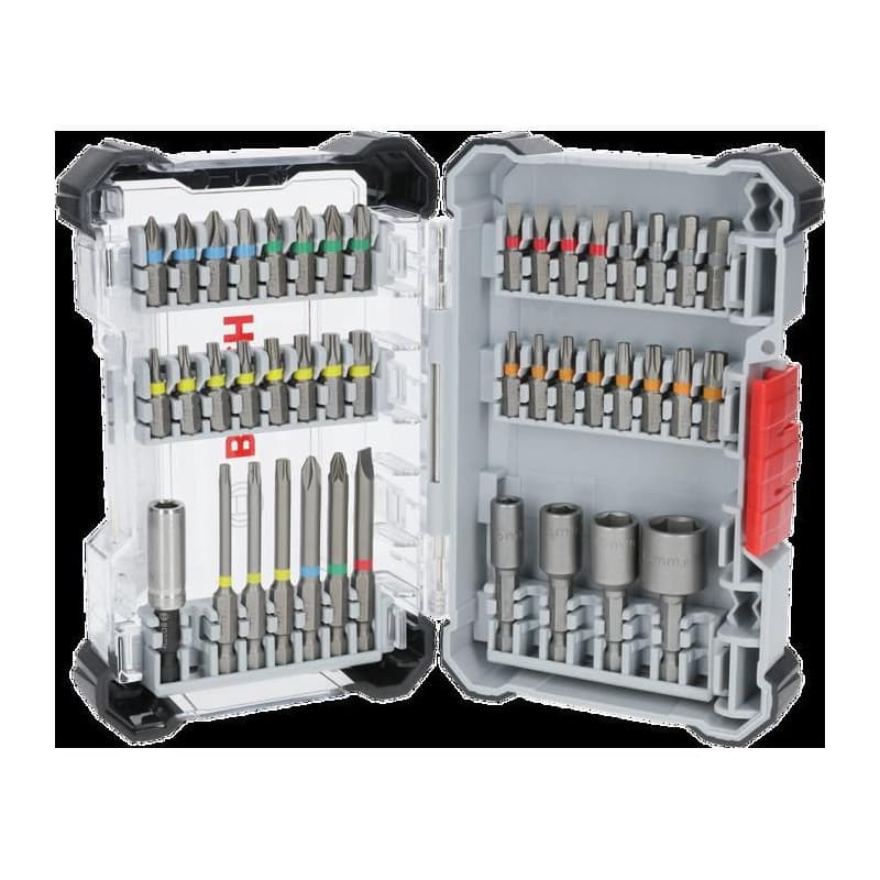 Coffret d'embouts de vissage - Bosch - 2607017723 - 43 pieces - Acier S2 - Boîte Pick and Click
