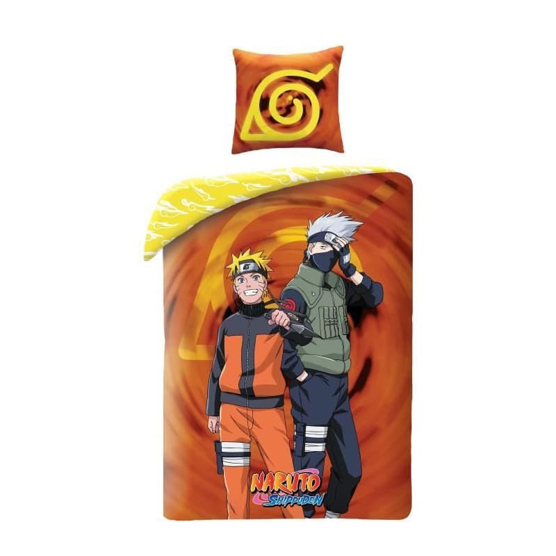 Parure de lit - NARUTO - Naruto et Kakashi - Microfibre - 1 housse de couette 140 x 200 cm + 1 taie 63 x 63 cm