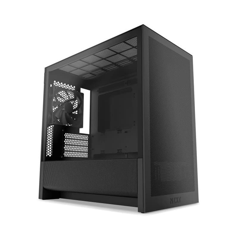 Boitier moyen-tour micro-ATX - NZXT - H3 Flow - Noir - Airflow remarquable - Support GPU grand format