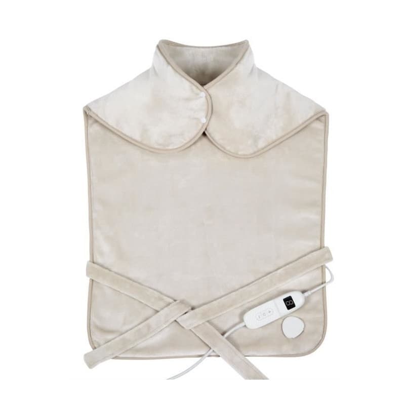 Coussin chauffant dos et cervicales - LIVOO - DOS218C - 100 W - 60 x 90 cm - Flanelle - Lavable en machine 30° - 50-65° - Creme