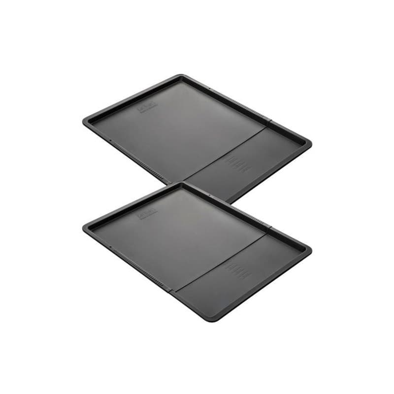 Ensemble de 2 Plaques a pâtisserie extensible - ZENKER - Black Metallic - 37 a 52 x 33 cm