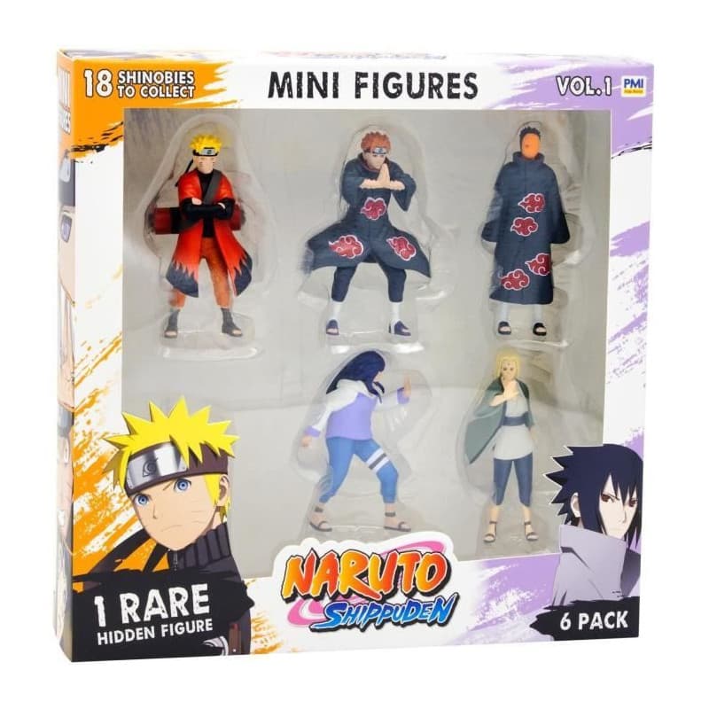 Pack de 6 figurines - BANDAI - Naruto Shippuden - PMN2060 - 7 cm