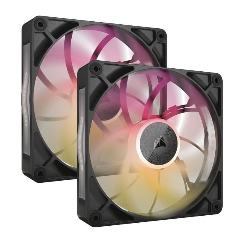 Refroidissement PC - CORSAIR - CO-9051036-WW - Kit de démarrage ventilateurs iCUE LINK RX140 RGB Max Dual Fan