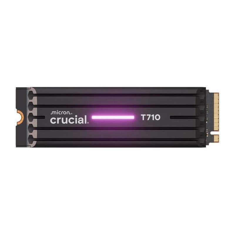 CRUCIAL - SSD interne - T710 - 2 To - avec dissipateur - PCIe Gen5 NVMe M.2