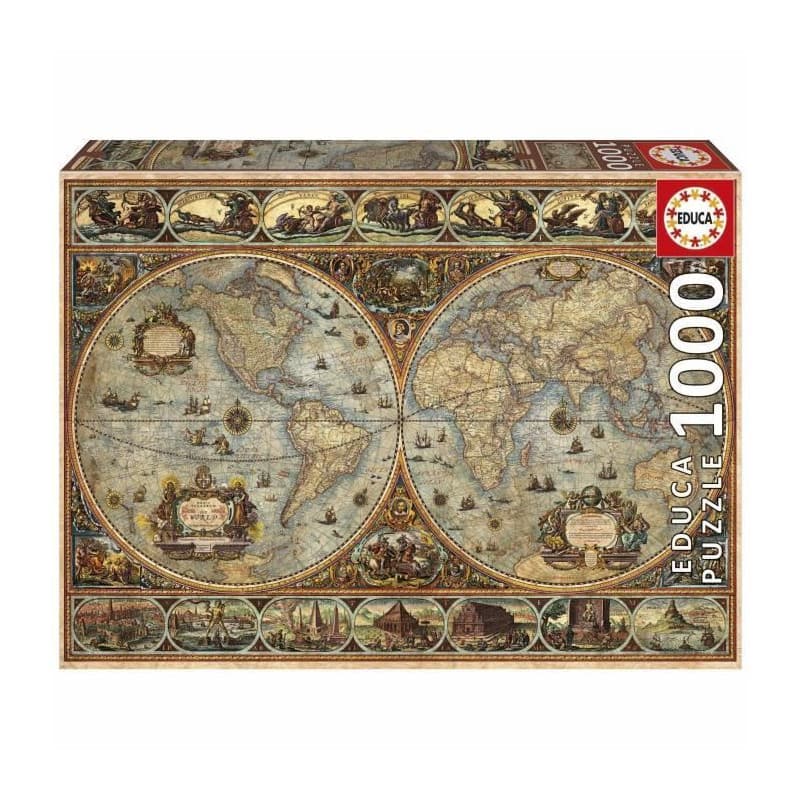 Puzzle - EDUCA - Orbis Terrarum - 1000 pieces - Theme Voyage et cartes - Mixte