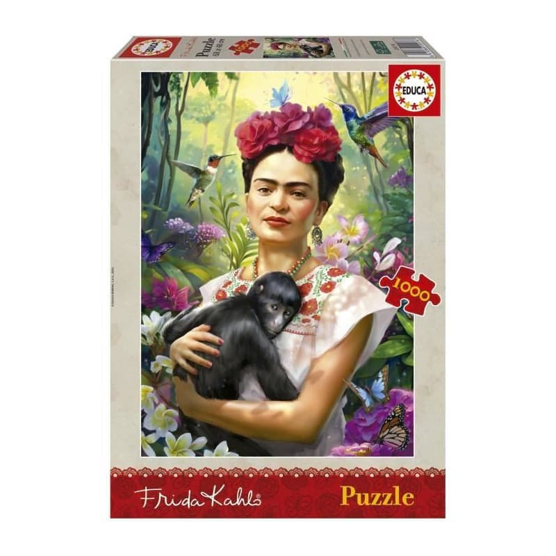 Puzzle - EDUCA - Le Jardin de la Vie - 1000 pieces - 34 x 48 cm - Theme: Frida Kahlo