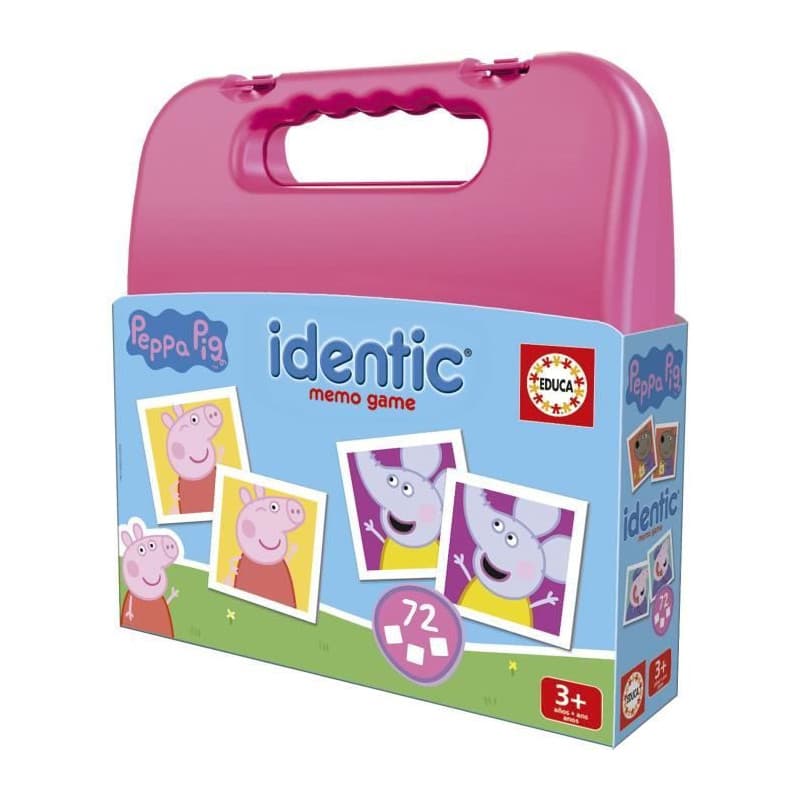 Identic Peppa Pig - Jeu de mémoire - EDUCA - 72 cartes, développe mémoire et attention - Des 3 ans