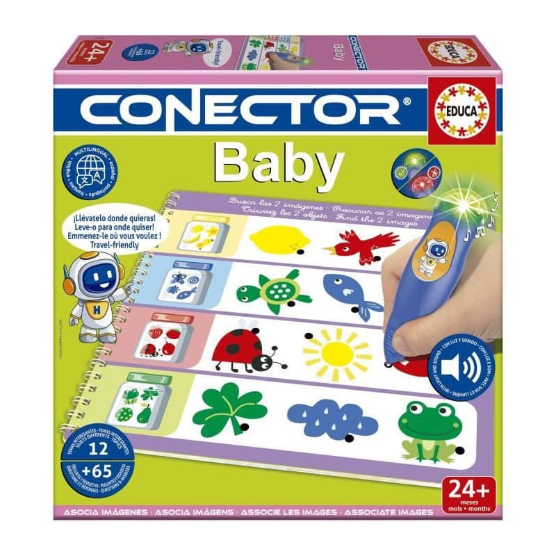 Conector Baby - Jeu éducatif - EDUCA - 65 questions, 12 themes, format livre - Des 2 ans