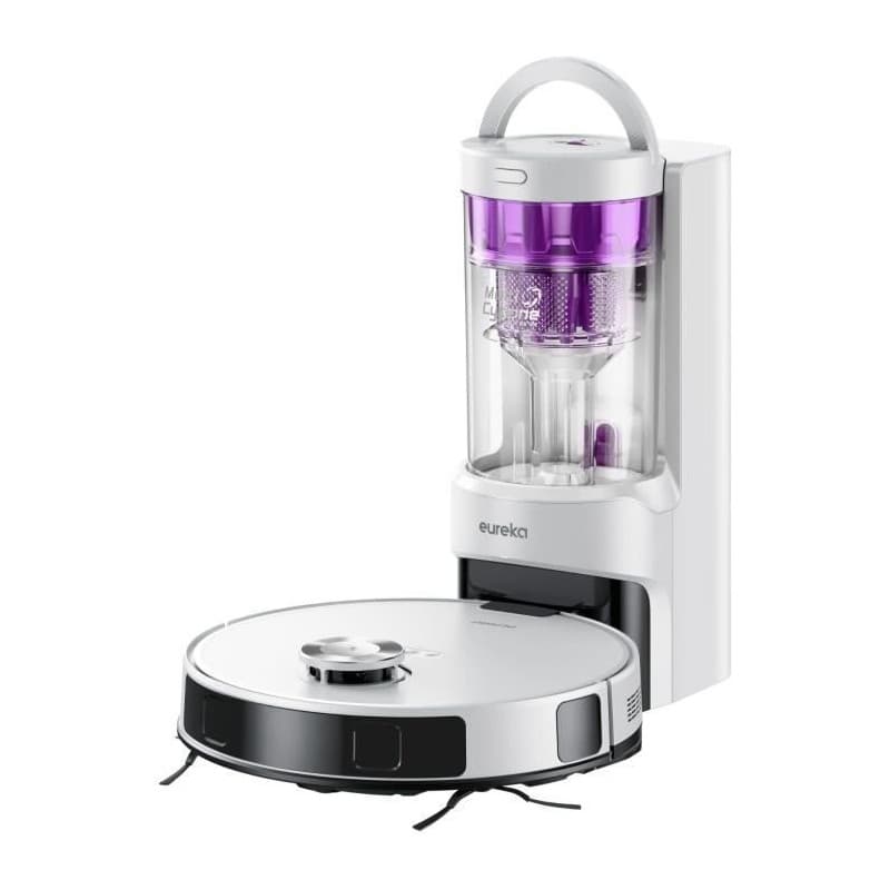 Aspirateur robot laveur - EUREKA - E20 Plus - 8000 Pa - 65 dB(A) en mode silencieux - Blanc