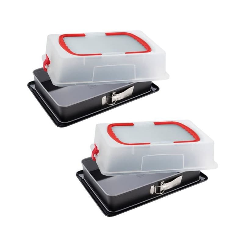 Lot de 2 moules a charniere avec couvercle - DR oeTKER - Back-Idee Kreativ - 42 x 29 cm
