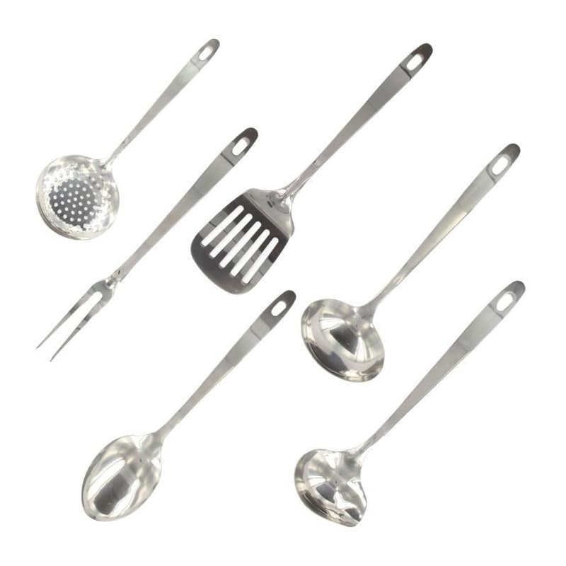Ensemble ustensiles de cuisine 6 pieces - FACKELMANN - Oxford - Inox