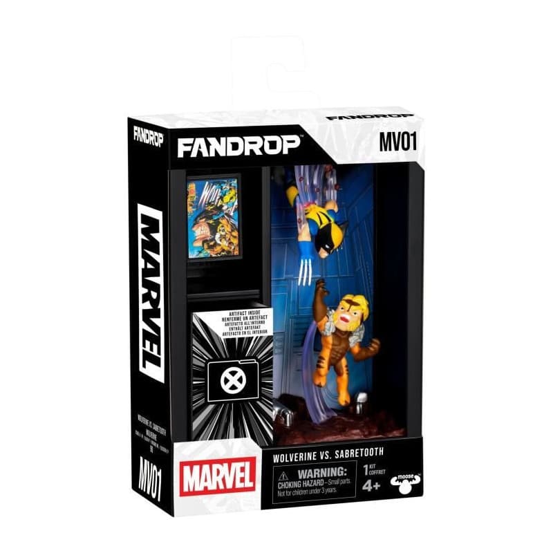Figurine - FANDROP x STAR WARS - Wolverine vs Dents-de-Sabre - Vitrine avec scene culte + mini affiche - 18 cm