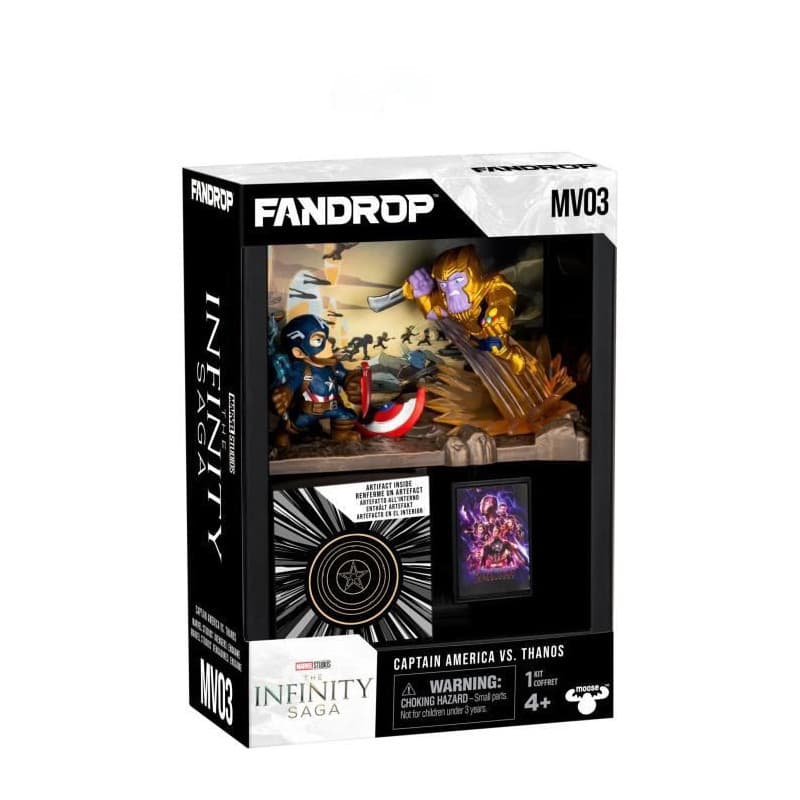 Figurine - FANDROP x STAR WARS - Captain America vs Thanos - Vitrine avec scene culte + mini affiche - 18 cm