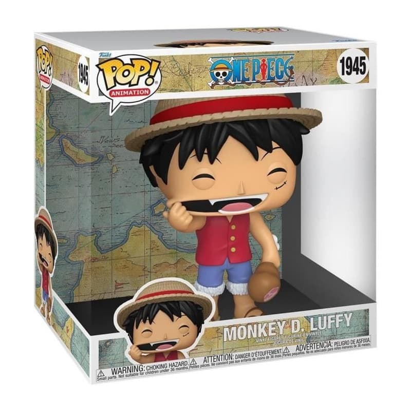Figurine Funko Pop! - Jumbo Animation One Piece - Monkey D. Luffy - 25 cm - Vinyle - Garantie 2 ans