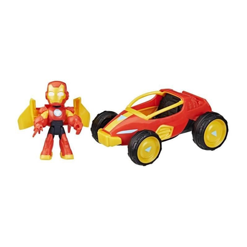Figurine Iron Man et véhicule Bolide Iron Man, Marvel Iron Man and his Awesome Friends, des 3 ans