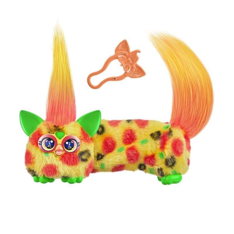 Furby DJ Furblets Pepp-Oh-Roni, Mini peluche électronique, jouet pour enfant, 45 sons et musiques, des 6 ans