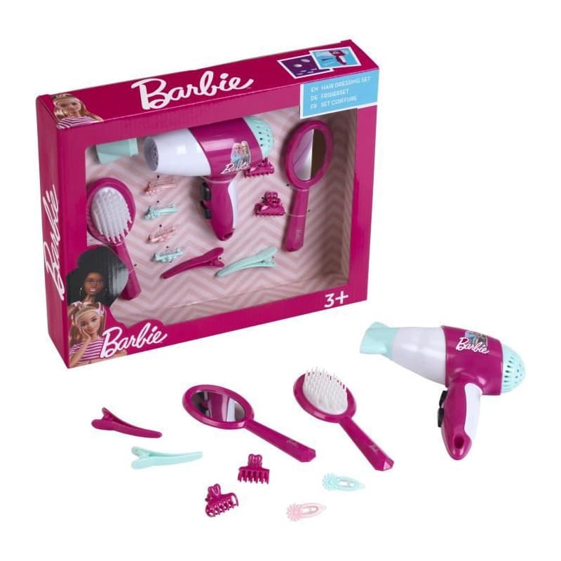 Set de coiffure - KLEIN - 5790 - Barbie - Avec seche-cheveux électronique - Des 3 ans