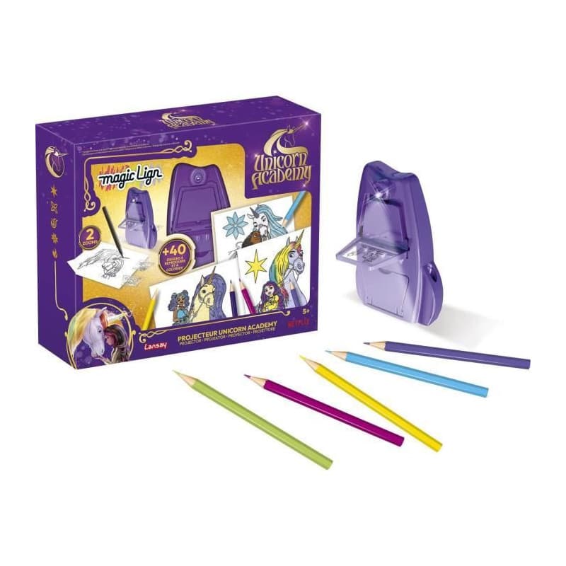 Magic Lign - LANSAY - Projecteur Unicorn Academy - 50 illustrations - Des 5 ans