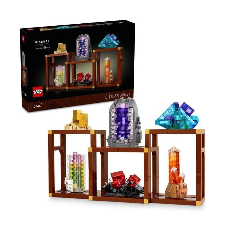 LEGO Ideas 21362 Collection de Minéraux - Set de Construction pour Adulte - Décoration