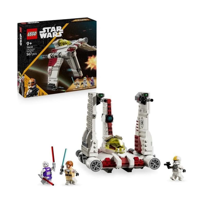 LEGO Star Wars 75432 The Clone Wars Chasseur V-19 Torrent - Jeu de Construction des 9 ans