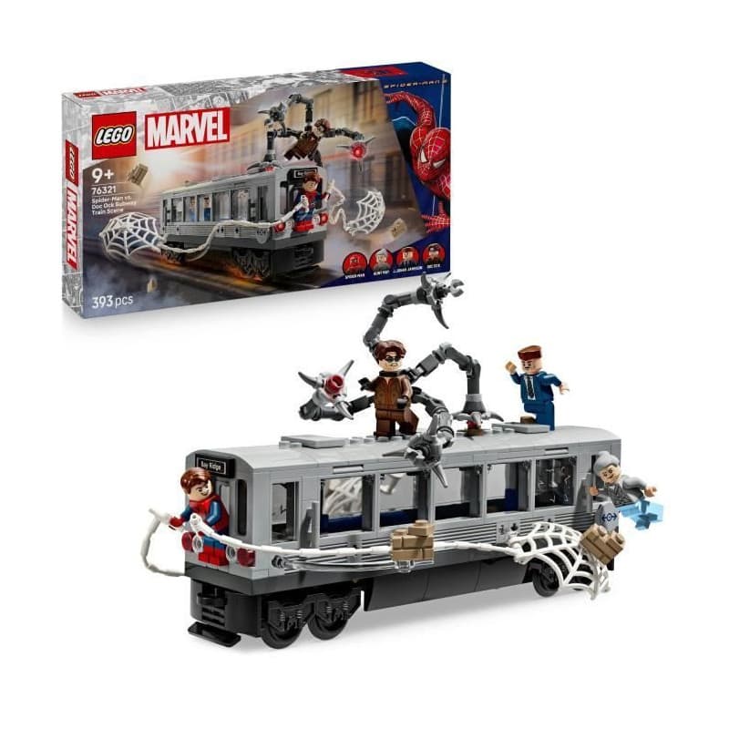 LEGO | Marvel 76321 La Scene du Train de Spider-Man et Docteur Octopus - Jouet des 9 ans