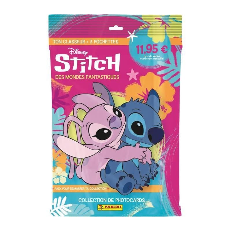 Pack de démarrage - PANINI - STITCH PHOTOCARDS - Classeur + 3 pochettes - 15 cartes