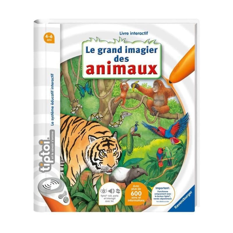 tiptoi, Livre interactif, Le grand imagier des animaux, 4 ans, 13099000, Ravensburger