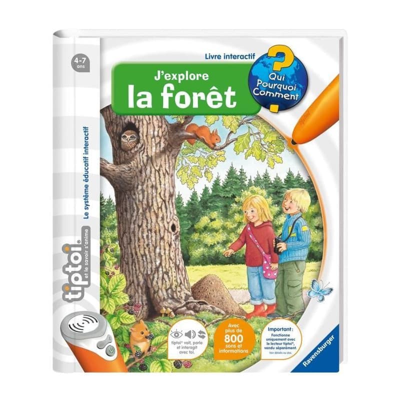 tiptoi, Livre interactif, Je découvre la foret, 4 ans, 13099005, Ravensburger