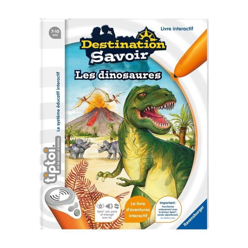 tiptoi, Livre interactif, Destination Savoir Les dinosaures, 7 ans, Ravensburger