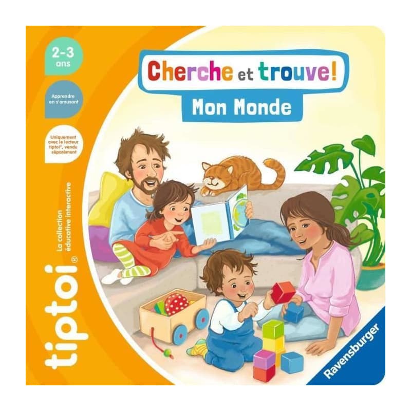 tiptoi Cherche et trouve Mon Monde, Livre interactif, Jeu éducatif électronique, sans écran-A partir de 2 ans-13099008, Ravensbu